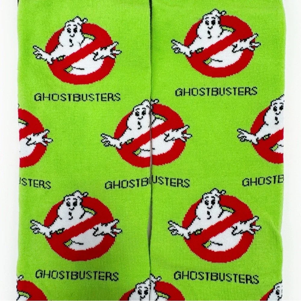 Odd Sox Ghostbusters Crew Socks Mens Womens Gift 80s 90s Movie Film Green Red